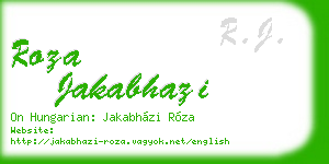 roza jakabhazi business card